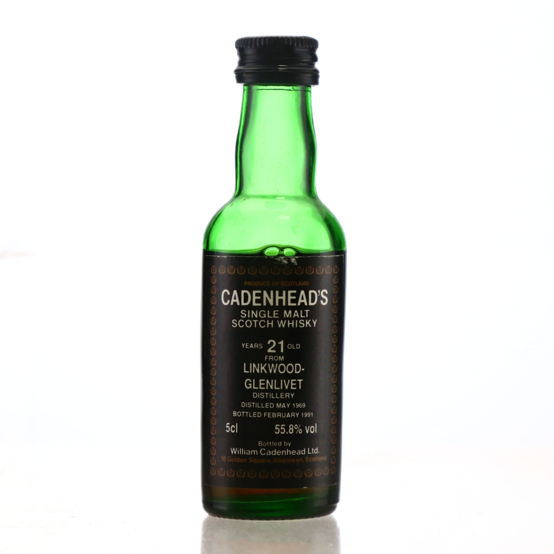 Linkwood 1969 Cadenhead's 21 Year Old Miniature