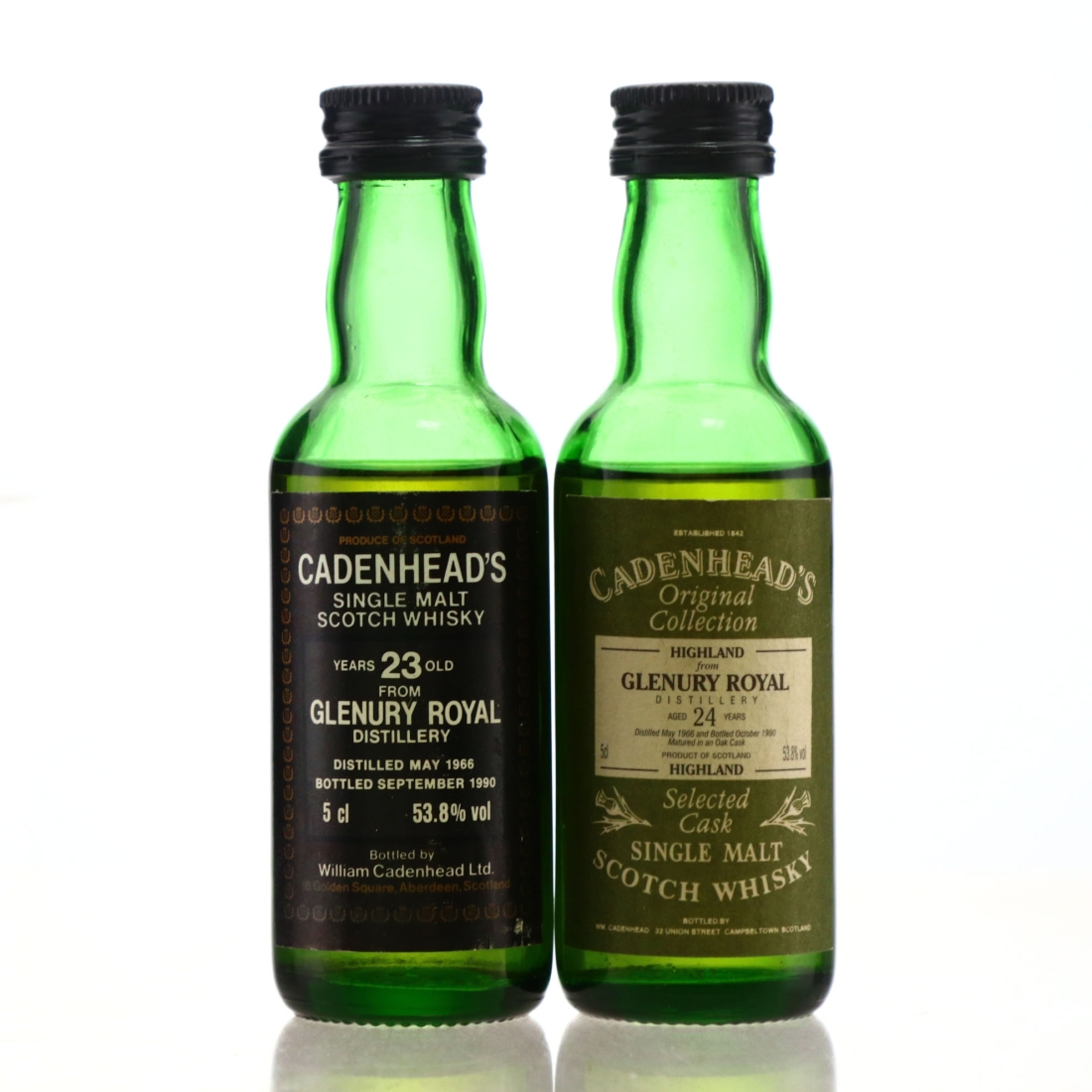 Glenury Royal Cadenhead's Miniature x 2