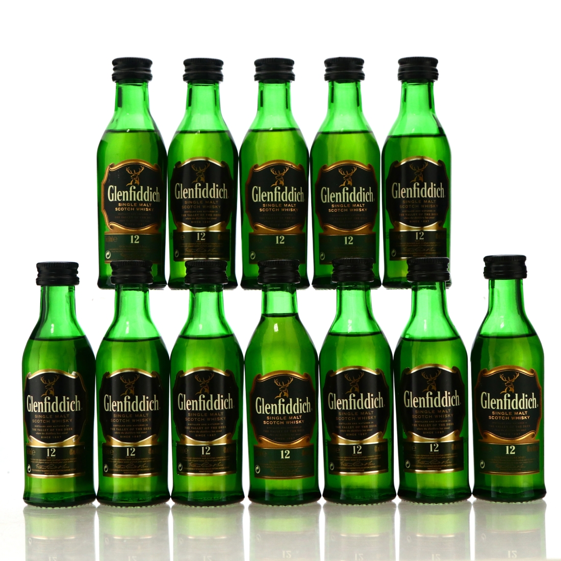 Glenfiddich 12 Year Old Signature Malt Miniature pre-2014 x 12