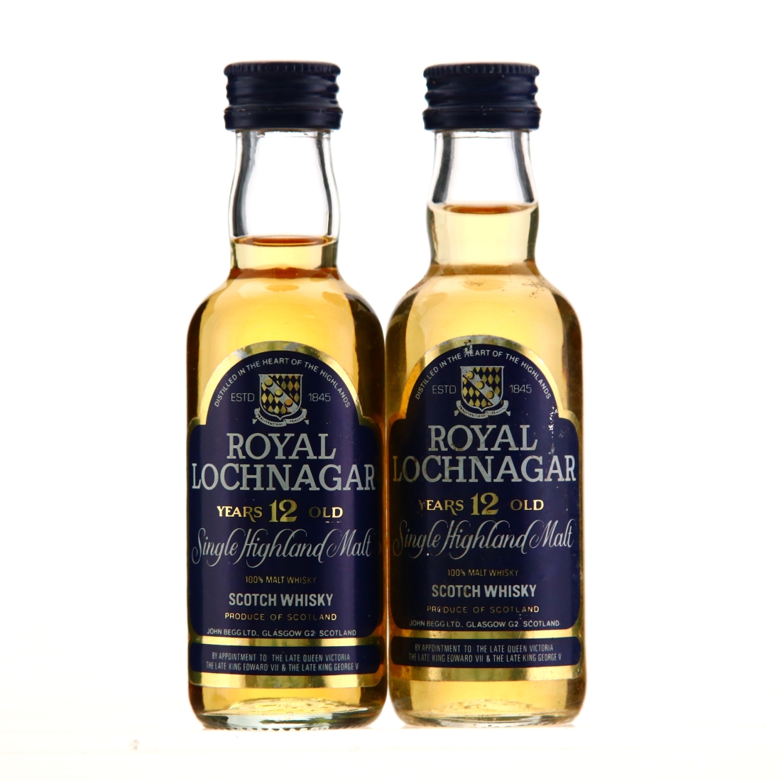 Royal Lochnagar 12 Year Old Miniature x 2