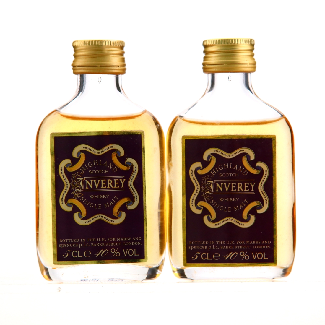 Inverey Highland Single Malt Miniature x 2