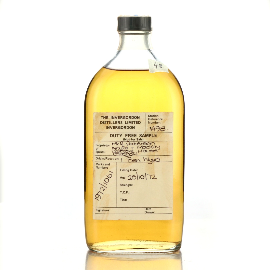 Ben Wyvis 1972 Duty Paid Sample 50cl 