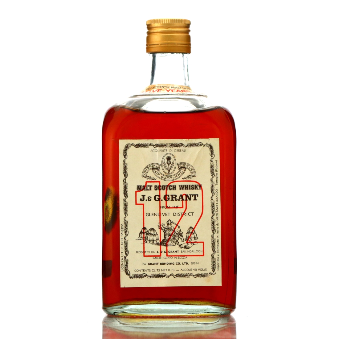 Glenfarclas 12 Year Old Grant Bonding Co 1970s / Luxardo Import