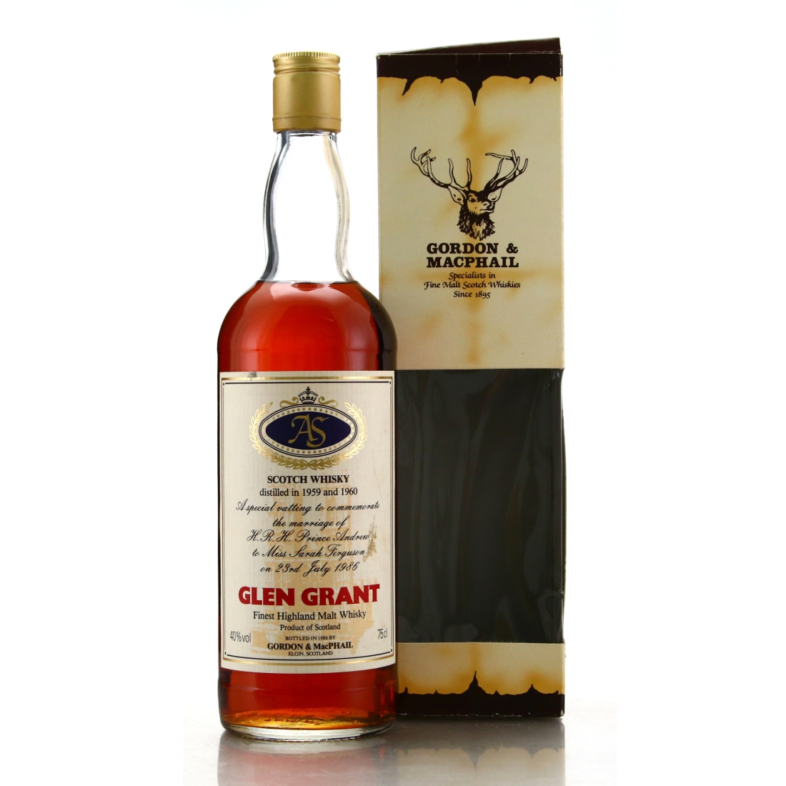 Glen Grant 1959/1960 Gordon and MacPhail Royal Marriage 1986