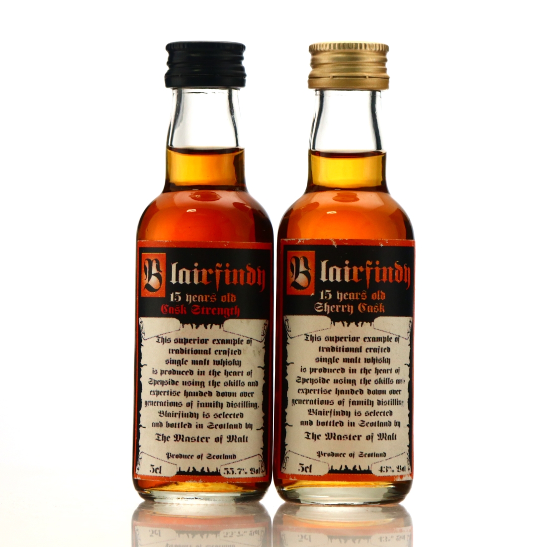 Glenfarclas 'Blairfindy' 15 Year Old Master of Malt Miniatures x 2