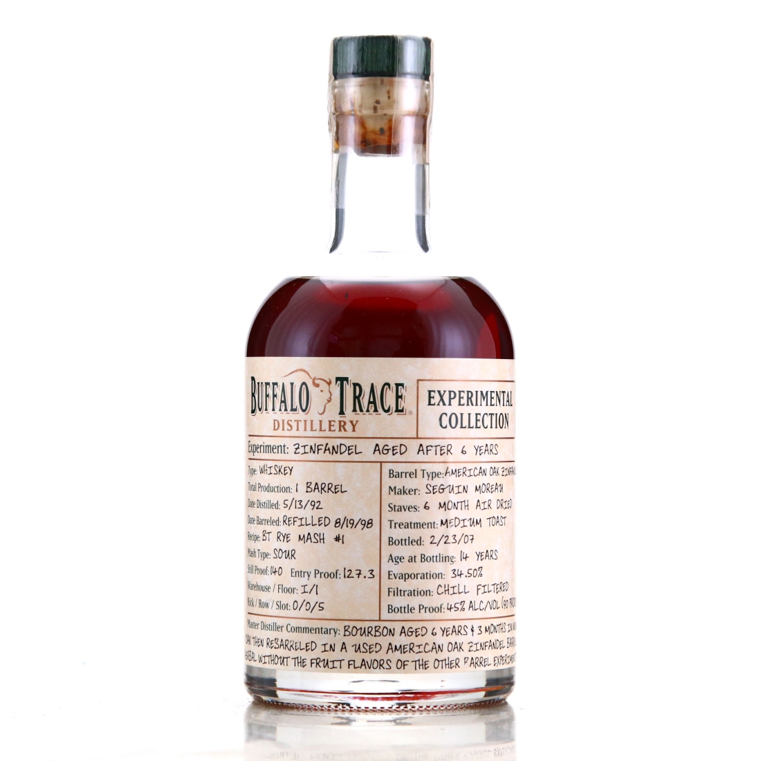 Buffalo Trace 1992 Experimental Collection 14 Year Old 37.5cl / Zinfandel Aged After 6 Years