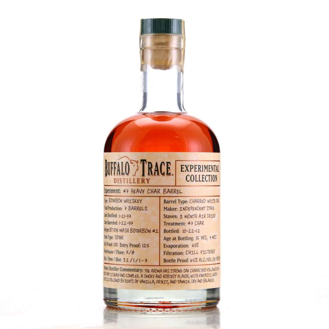 Buffalo Trace 1997 Experimental Collection 15 Year Old 37.5cl / #7 Heavy Char