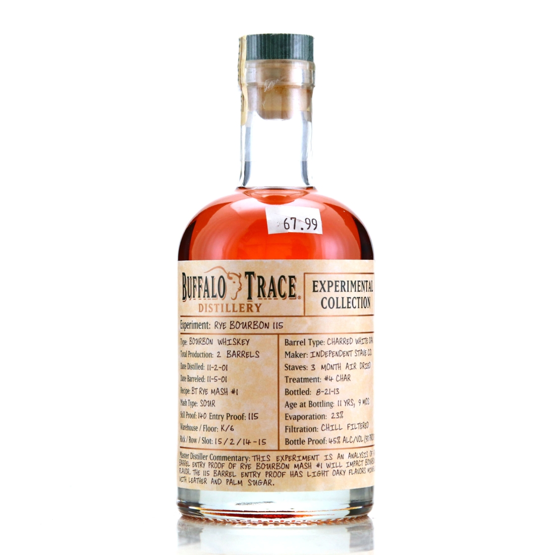 Buffalo Trace 2001 Experimental Collection 11 Year Old 37.5cl / Rye Bourbon 115