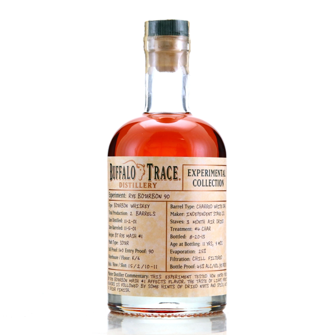 Buffalo Trace 2001 Experimental Collection 11 Year Old 37.5cl / Rye Bourbon 90