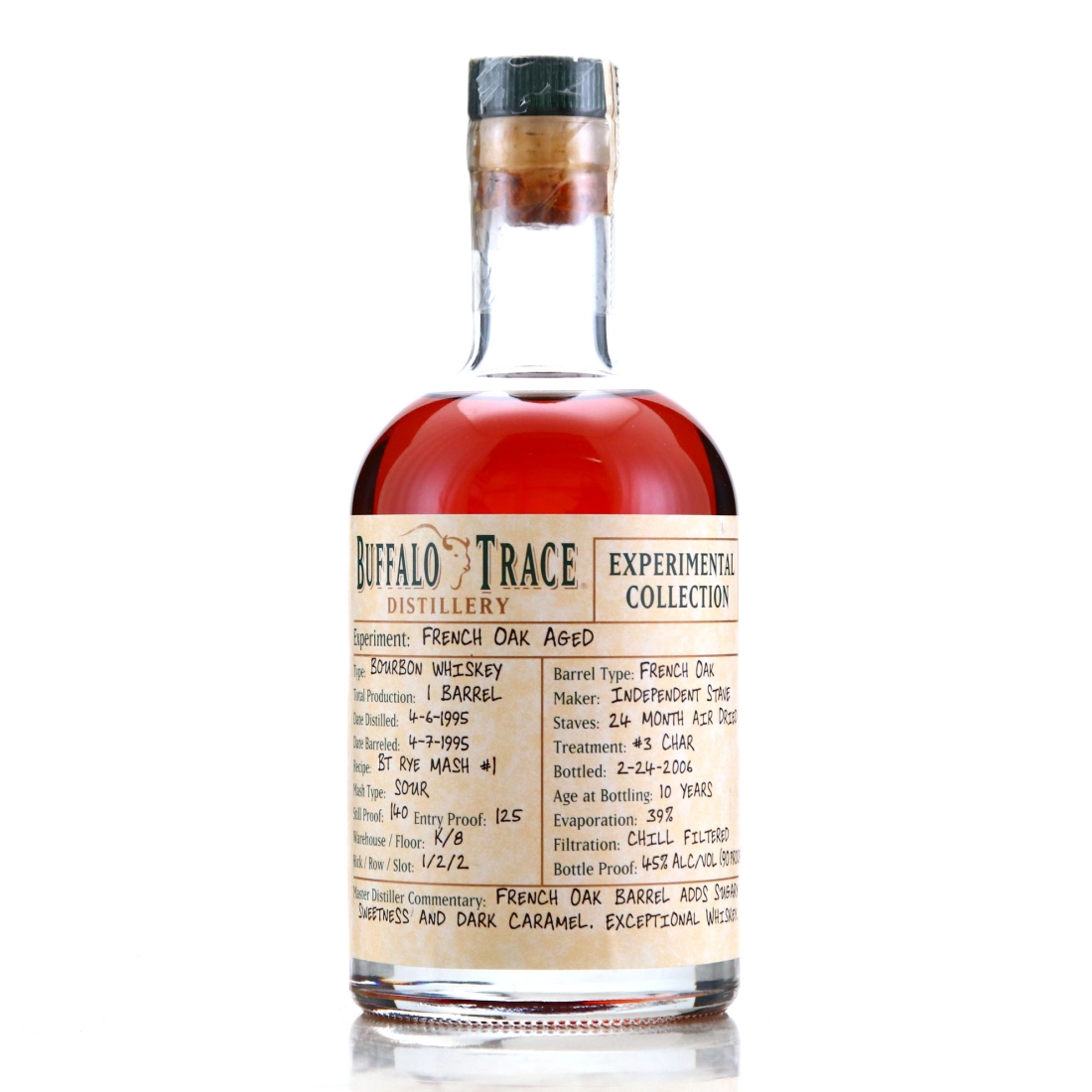 Buffalo Trace 1995 Experimental Collection 10 Year Old 37.5cl / French Oak Aged