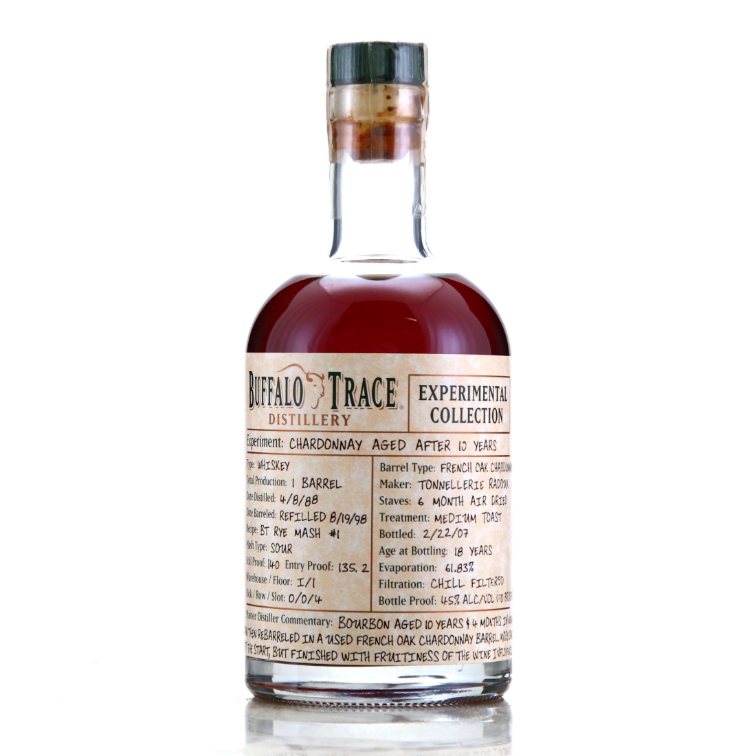 Buffalo Trace 1988 Experimental Collection 19 Year Old 37.5cl / Chardonnay Aged After 10 Years