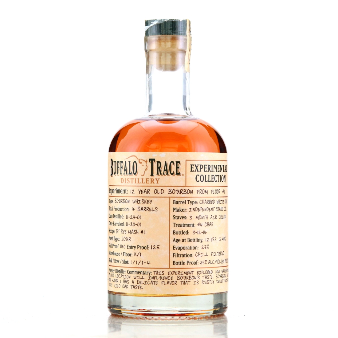 Buffalo Trace 2001 Experimental Collection 12 Year Old 37.5cl / Bourbon from Floor #1