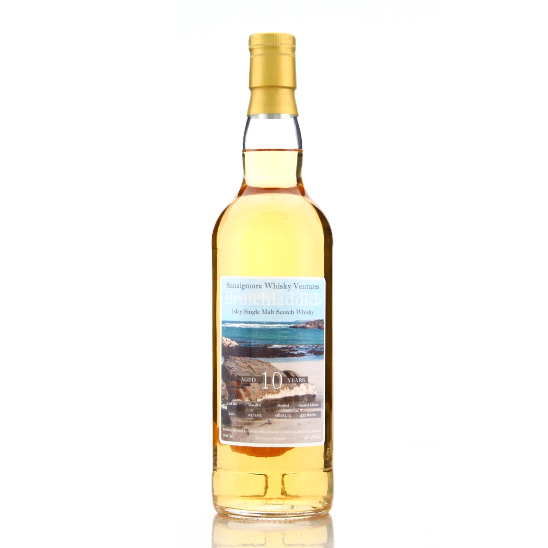 Bruichladdich 2002 Private Cask 10 Year Old  #1221 / Sanaigmore Whisky Ventures