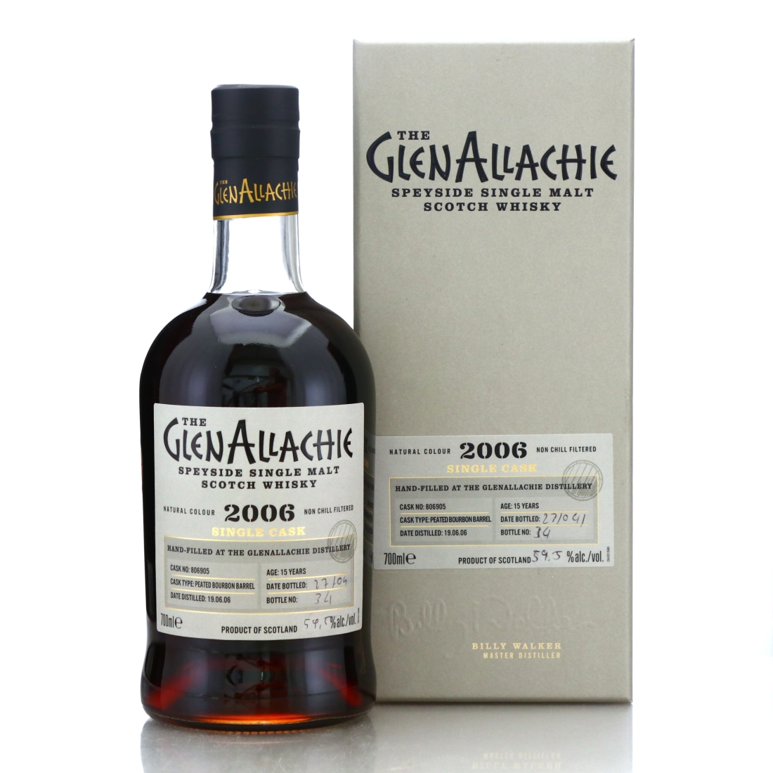 Glenallachie 2006 Hand Filled 15 Year Old #806905 / Peated Bourbon Barrel