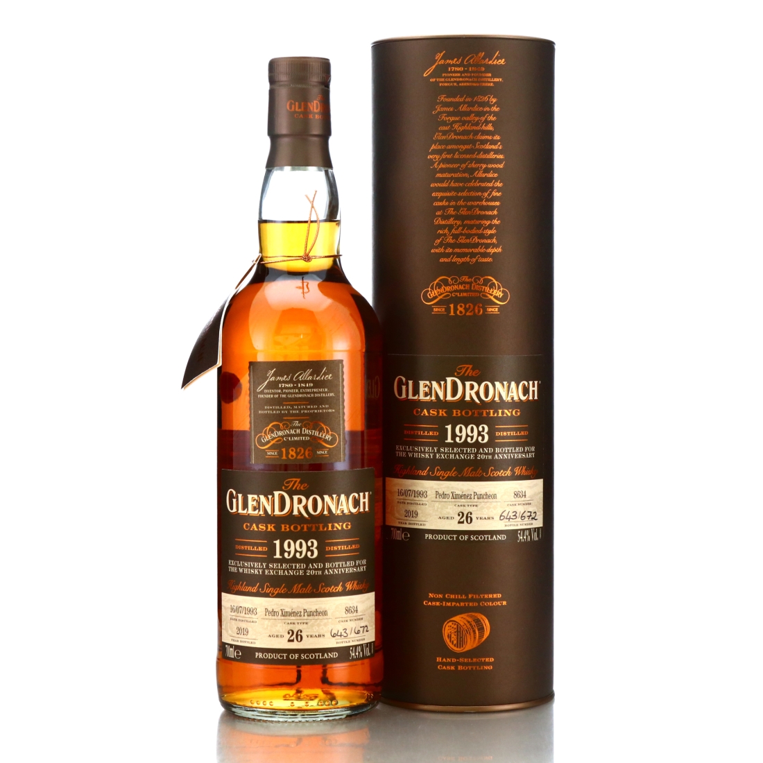 Glendronach 1993 Single PX Cask 26 Year Old #8634 / TWE 20th Anniversary