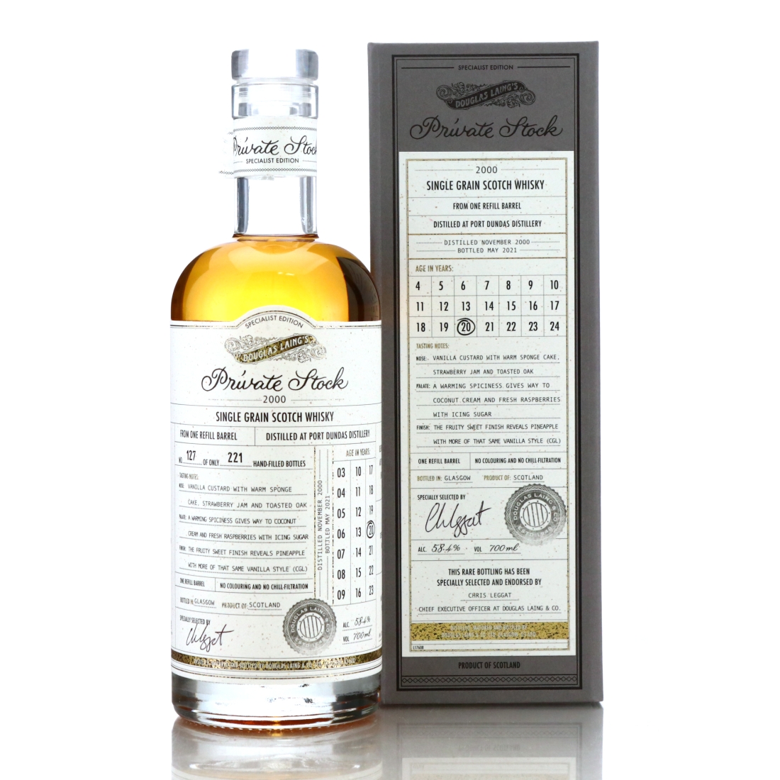 Port Dundas 2000 Douglas Laing 20 Year Old Private Stock