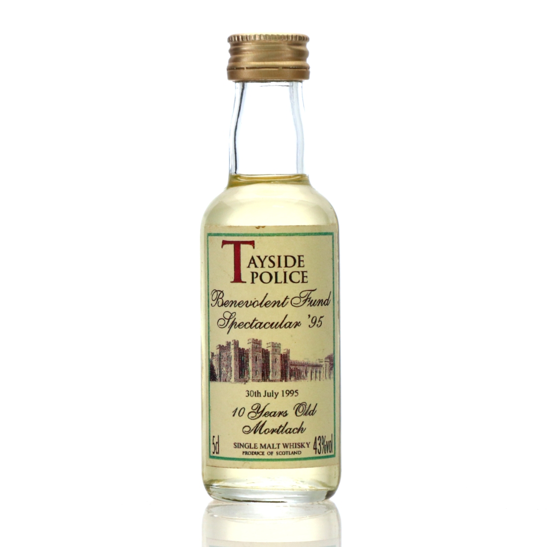 Mortlach 10 Year Old Tayside Police Benevolent Fund Spectacular 1995 Miniature
