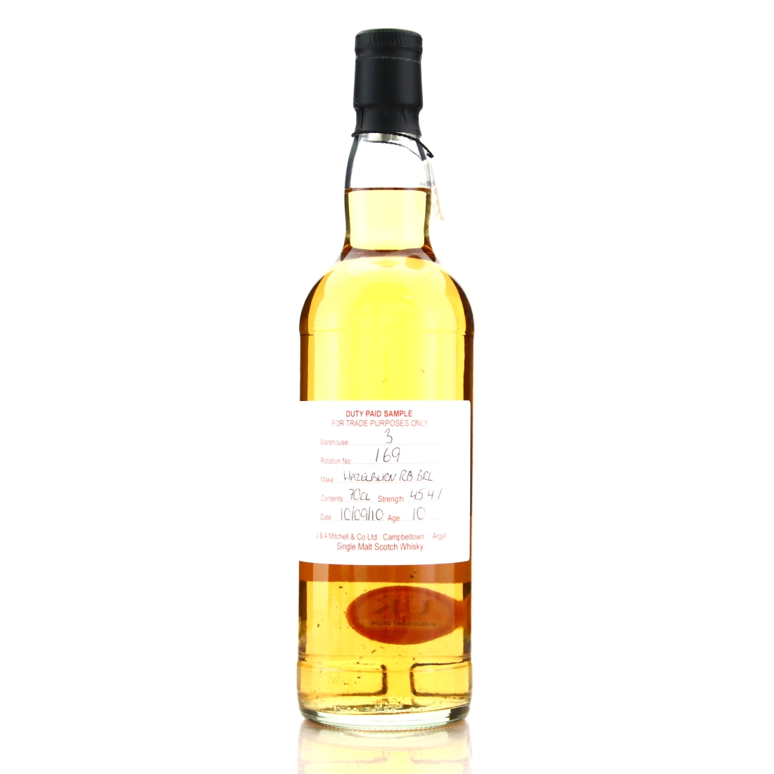 Hazelburn 2010 Duty Paid Sample 10 Year Old / Refill Bourbon Barrel