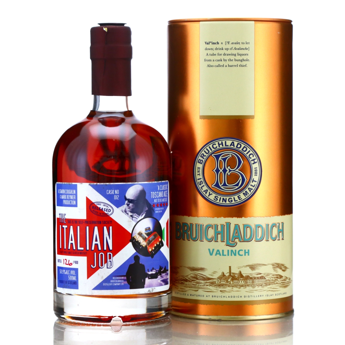 Bruichladdich 1992 Valinch 18 Year Old 'The Italian Job'