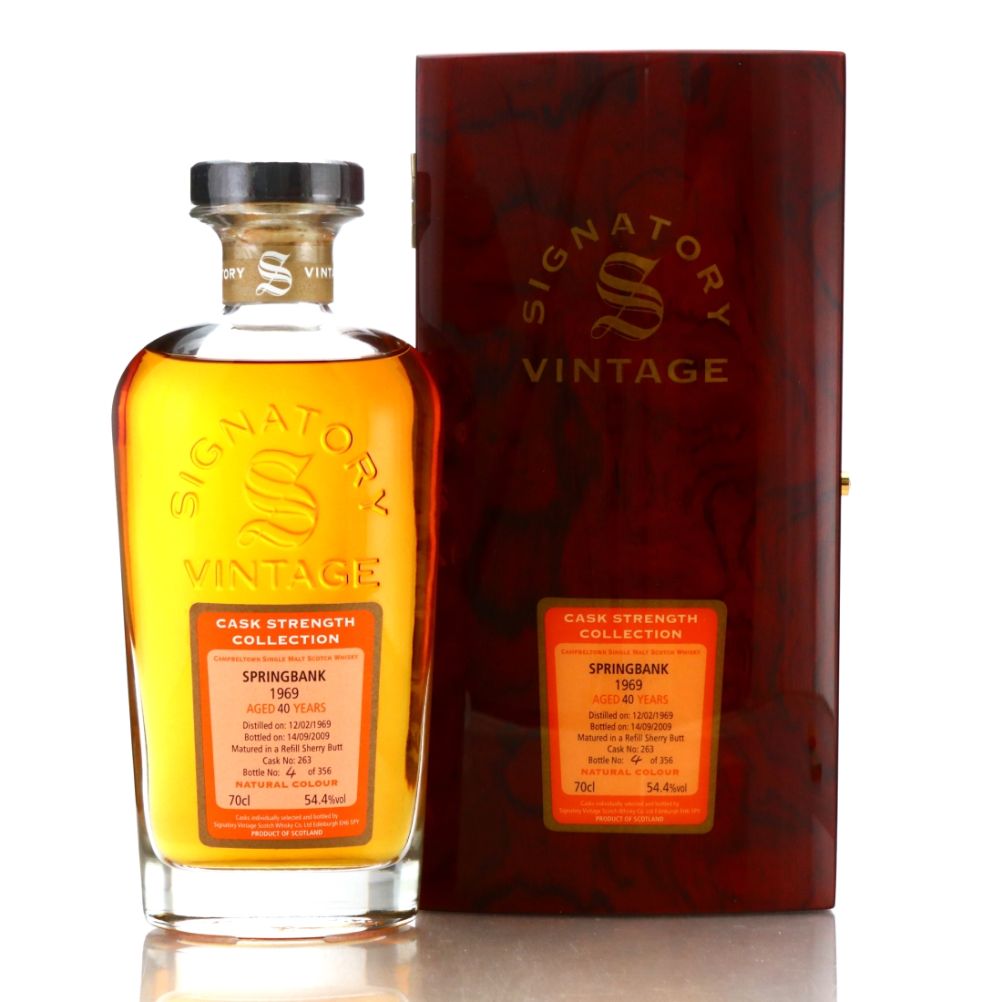 Springbank 1969 Signatory Vintage 40 Year Old Cask Strength - Bottle No.4
