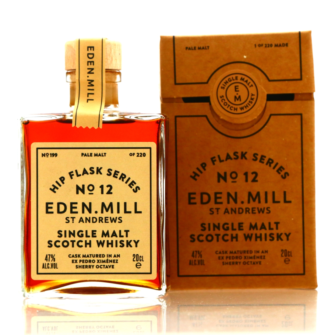 Eden Mill Hip Flask Series No.12 20cl / Pale Malt, PX Octave