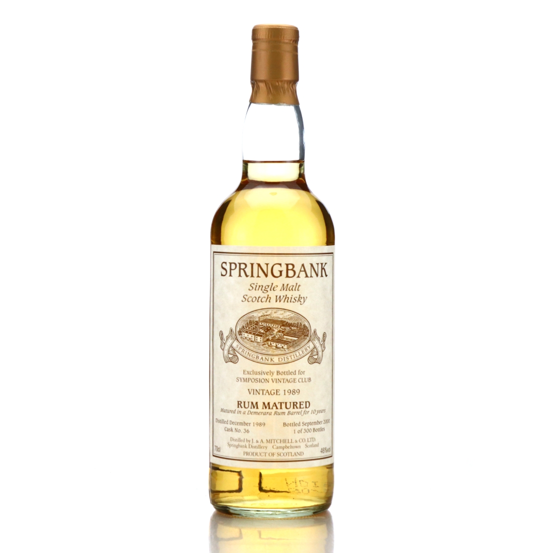 Springbank 1989 Private Rum Cask 10 Year Old #36 / Symposion Vintage Club
