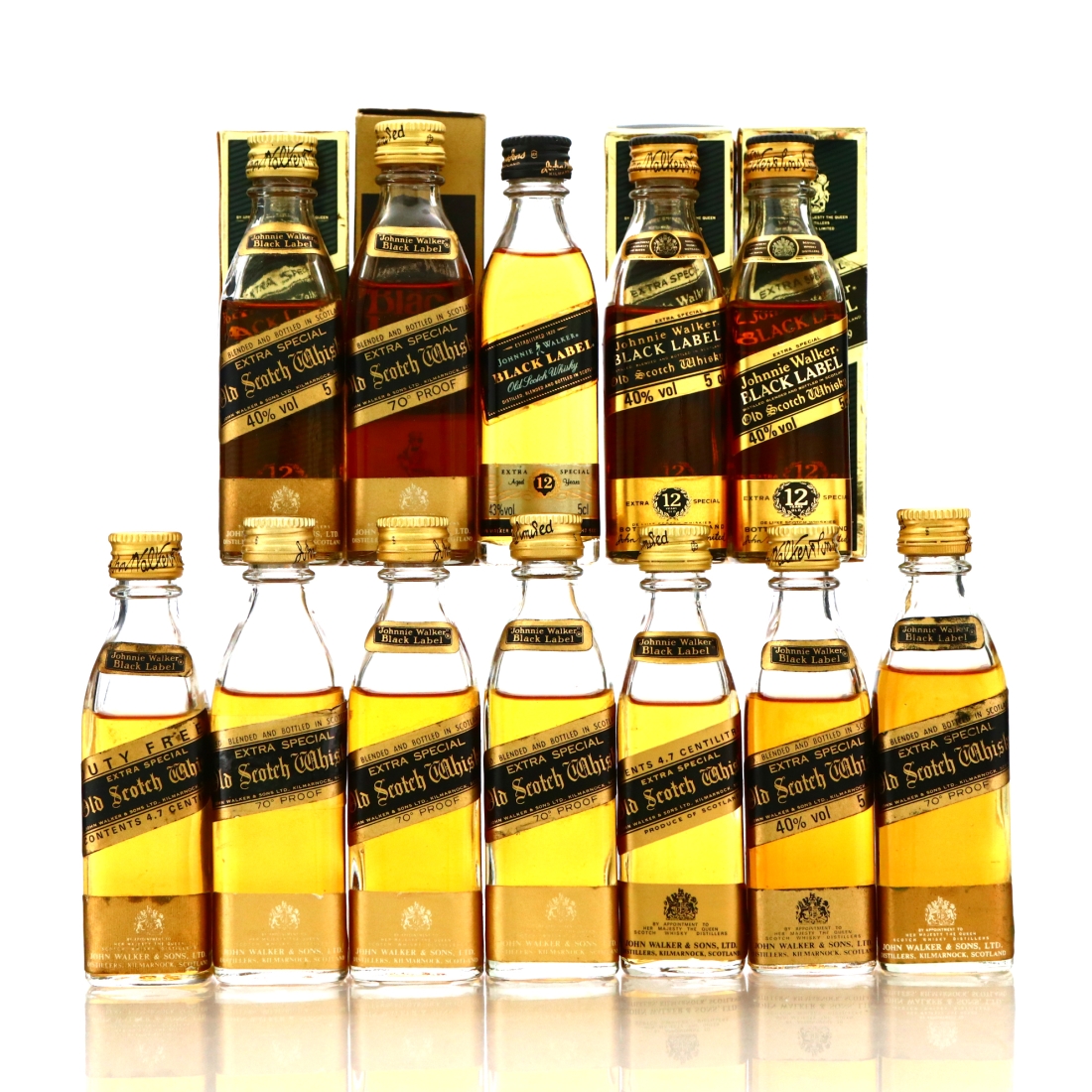 Johnnie Walker Black Label Miniature x 12