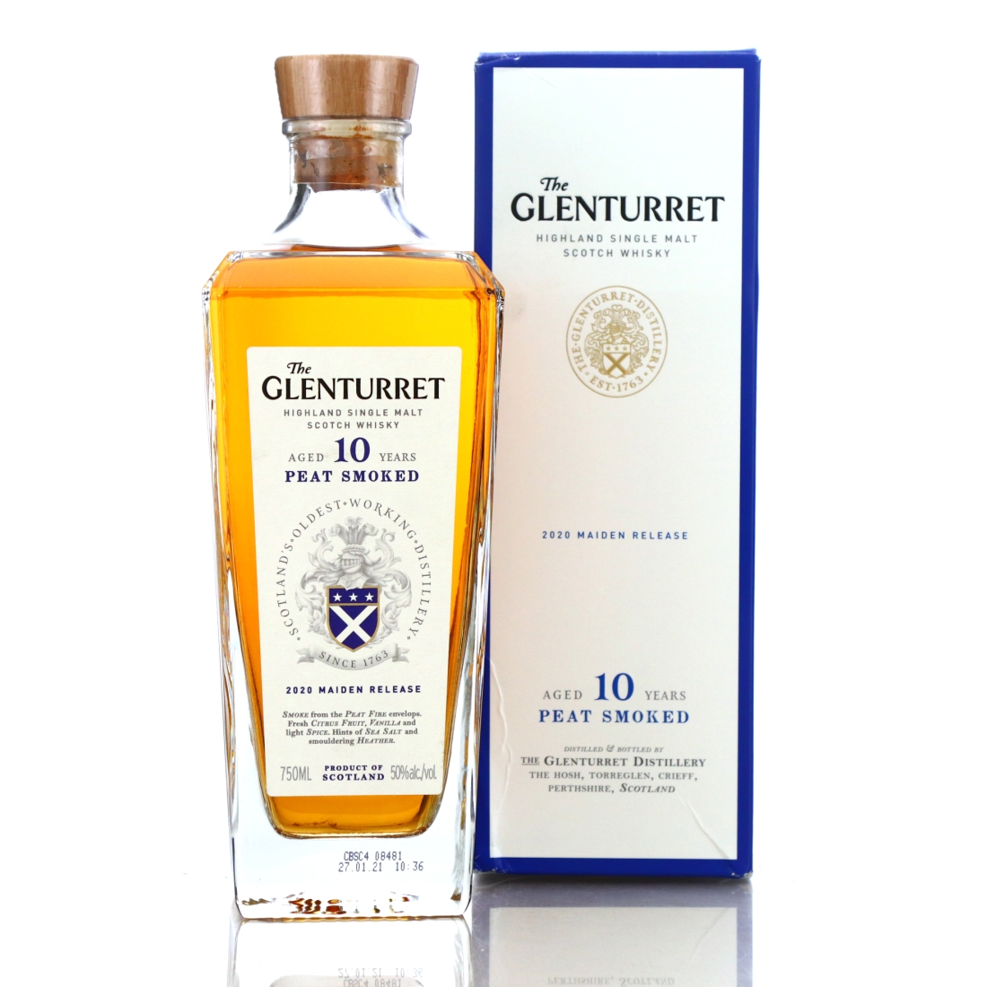 Glenturret 10 Year Old Peat Smoked 2020 Maiden Release 75cl / US Import