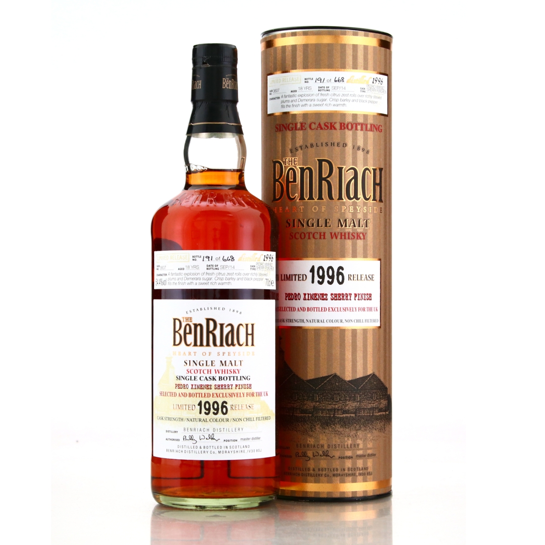 Benriach 1996 Single PX Cask Finish 18 Year Old #3607 / UK