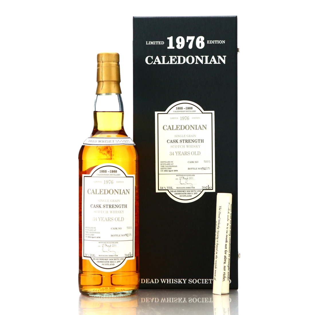 Caledonian 1976 Dead Whisky Society 34 Year Old