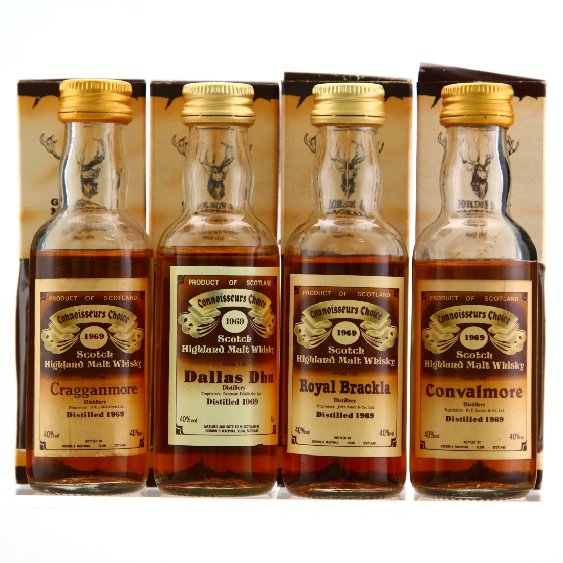 Gordon and MacPhail 1969 Miniature x 4 including Royal Brackla