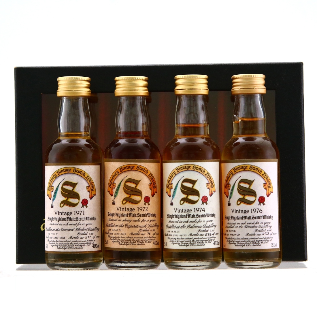 Signatory Vintage Miniature Gift Pack / Includes Glenlivet 1971