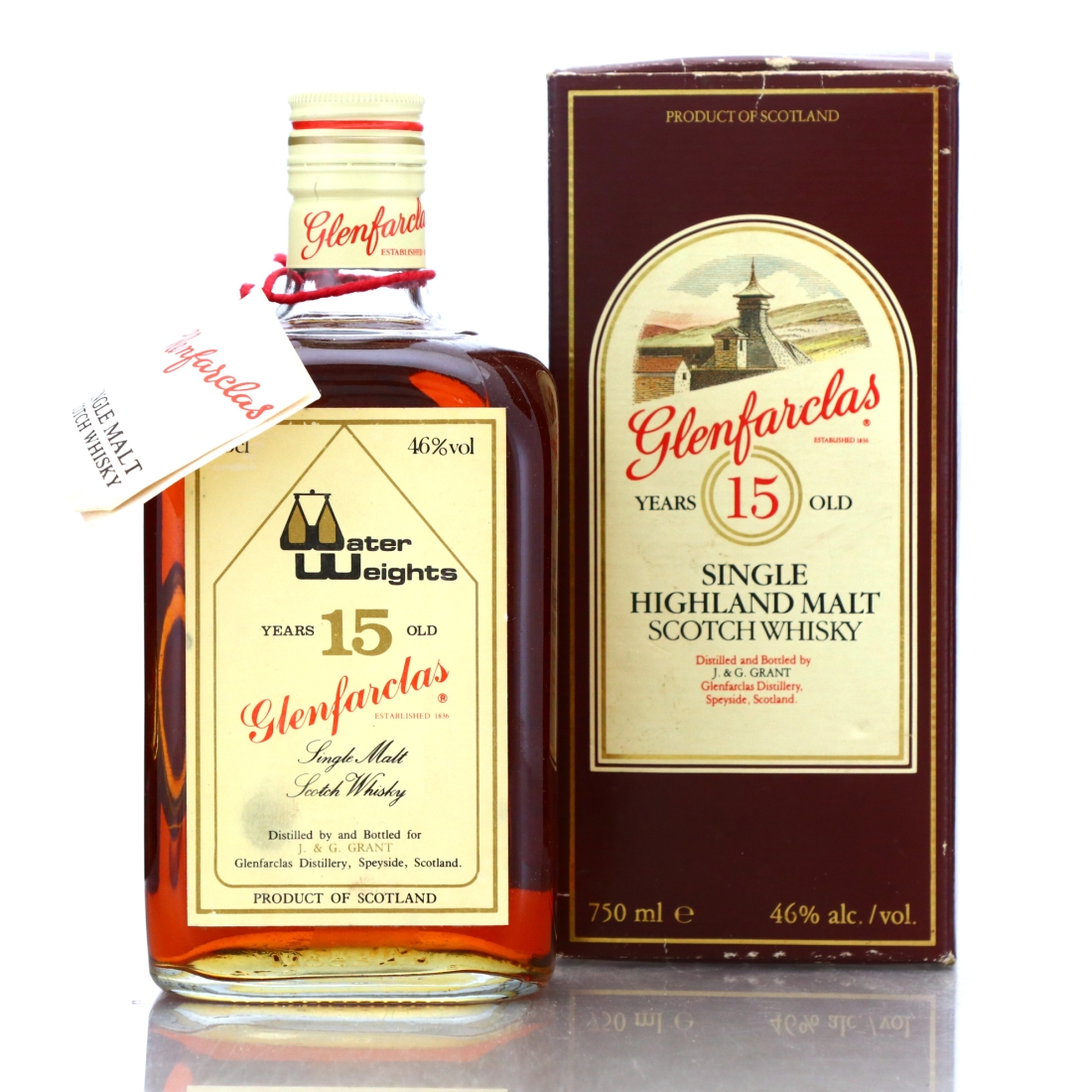 Glenfarclas 15 Year Old 1980s / Water Weights