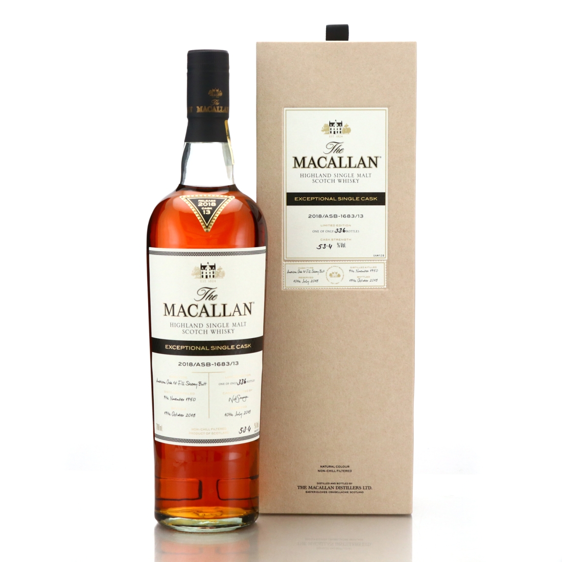 Macallan 1950 Exceptional Cask #1683-13 / 2018 Release