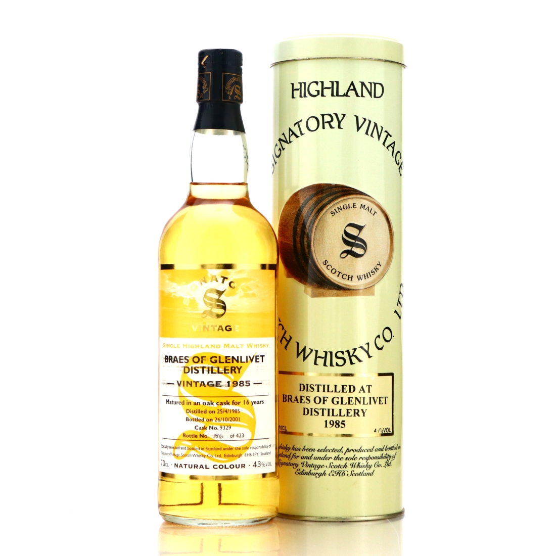 Braes of Glenlivet 1985 Signatory Vintage 16 Year Old