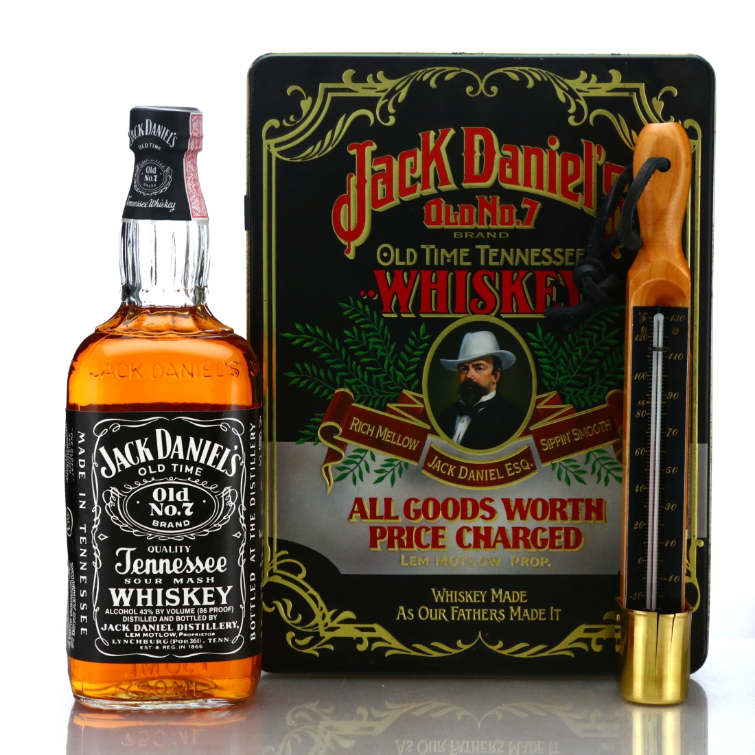 Jack Daniel's Old No.7 Brand 86 Proof with Distiller's Thermometer