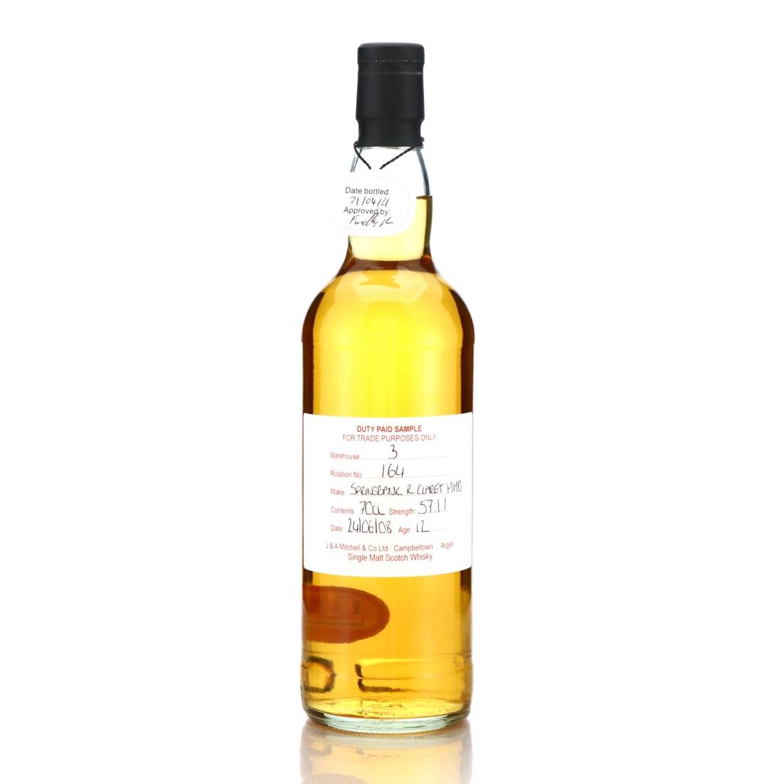 Springbank 2008 Duty Paid Sample 12 Year Old / Refill Claret Hogshead