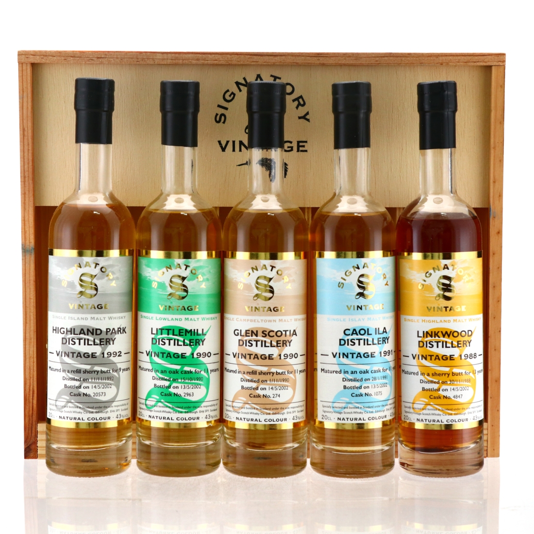 Signatory Vintage Regional Gift Pack 5 x 20cl / includes Littlemill