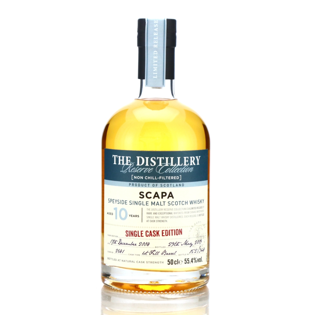 Scapa 2008 Reserve Collection 10 Year Old 50cl / Single Cask Edition