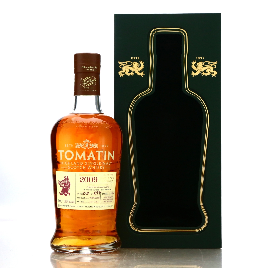 Tomatin 2009 Single Red Wine Cask #3504 / Cheese & Tomatin Ltd