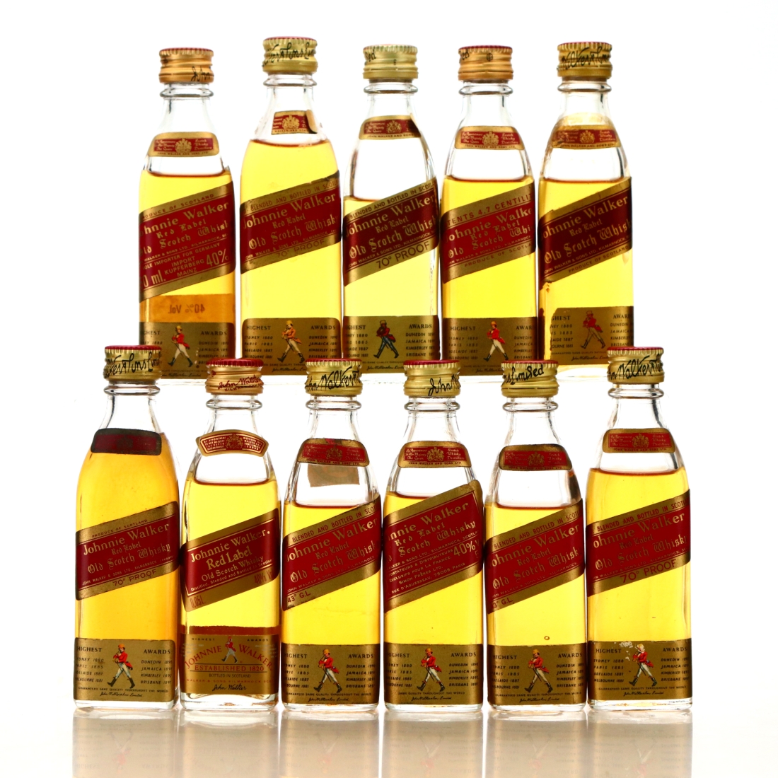 Johnnie Walker Red Label Miniature x 11
