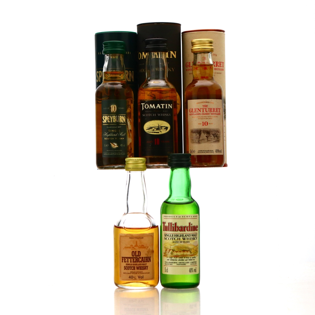Single Malt Miniatures 5 / Including Tomatin 10 Years Old