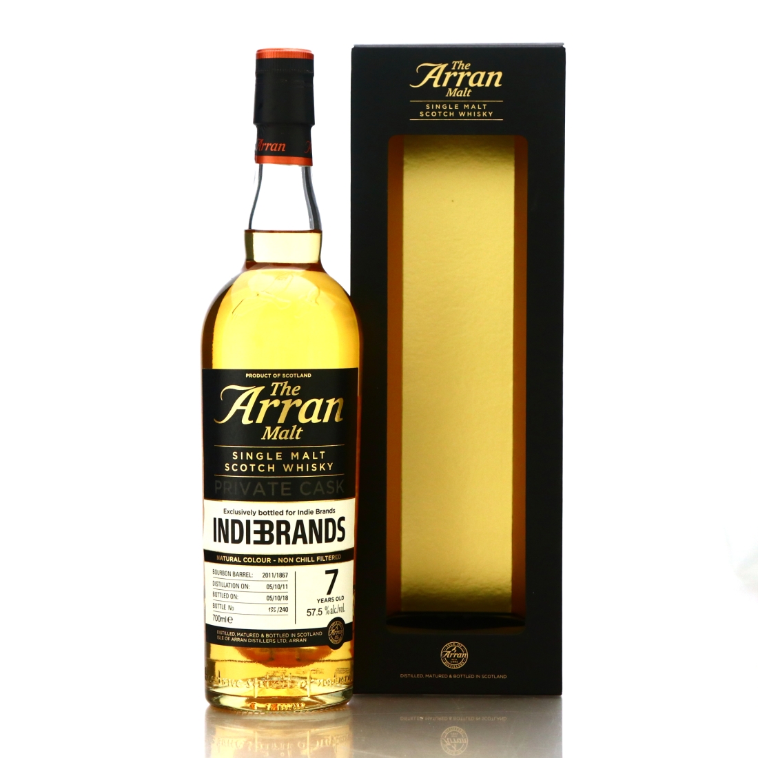 Arran 2011 / Single Bourbon Cask 7 Year Old #1867 / Indie Brands