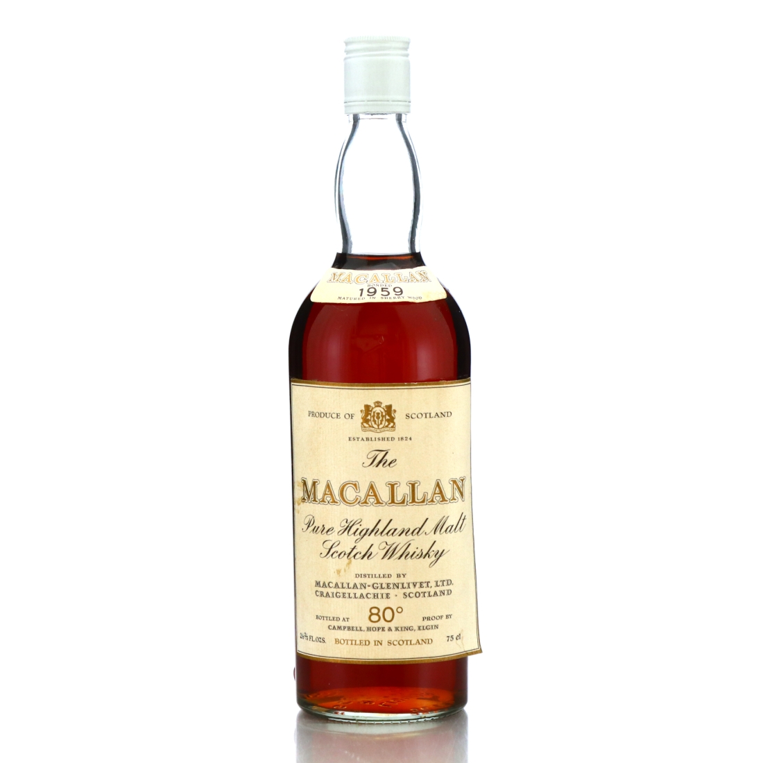 Macallan 1959 Campbell, Hope and King 80 Proof