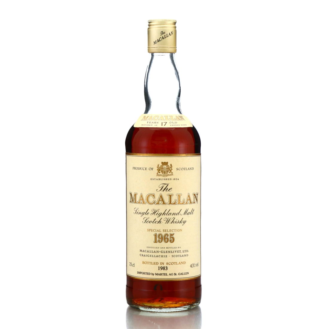 Macallan 1965 Special Selection 17 Year Old / Martel Import