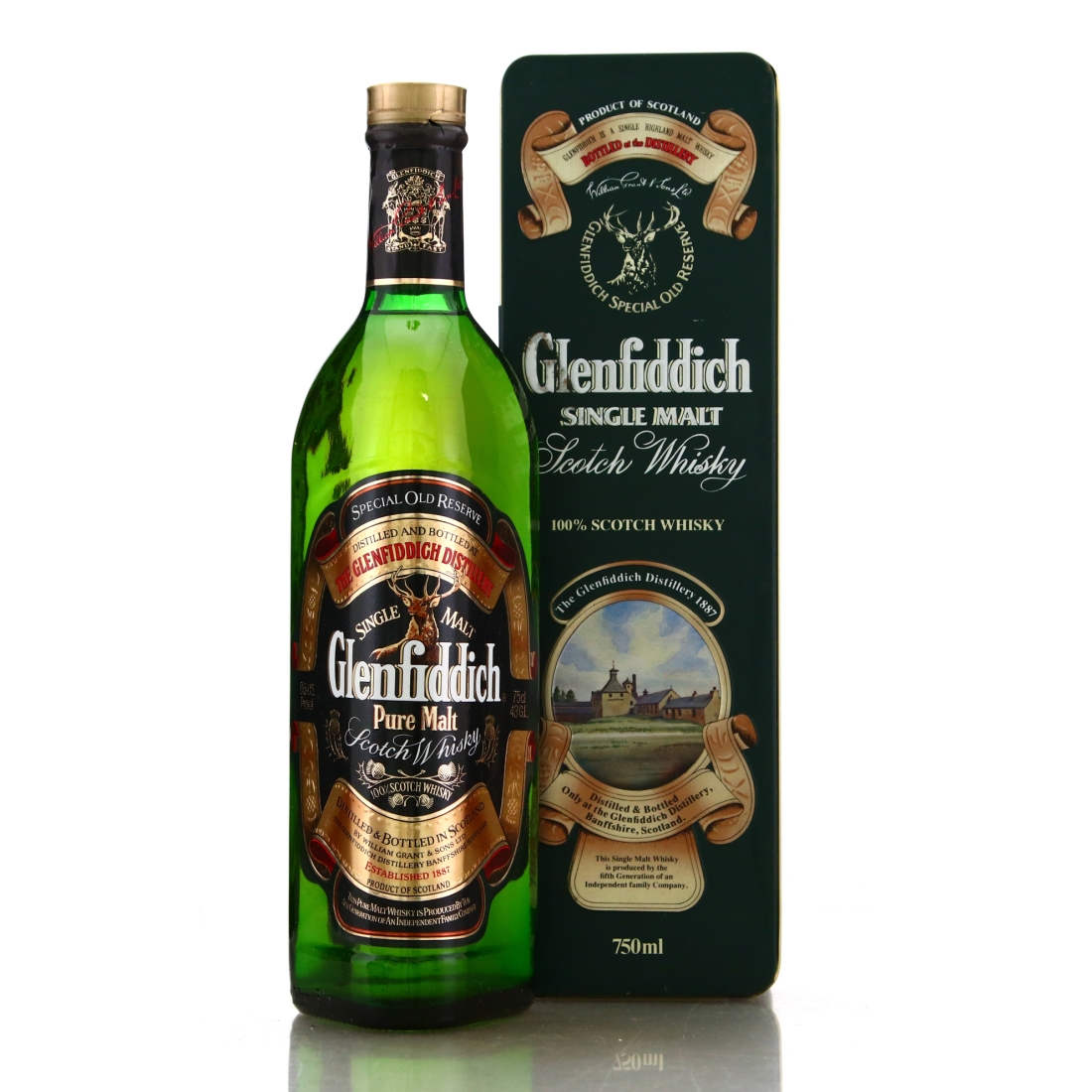 Glenfiddich Special Old Reserve 1980s / Distillery 1887 Tin