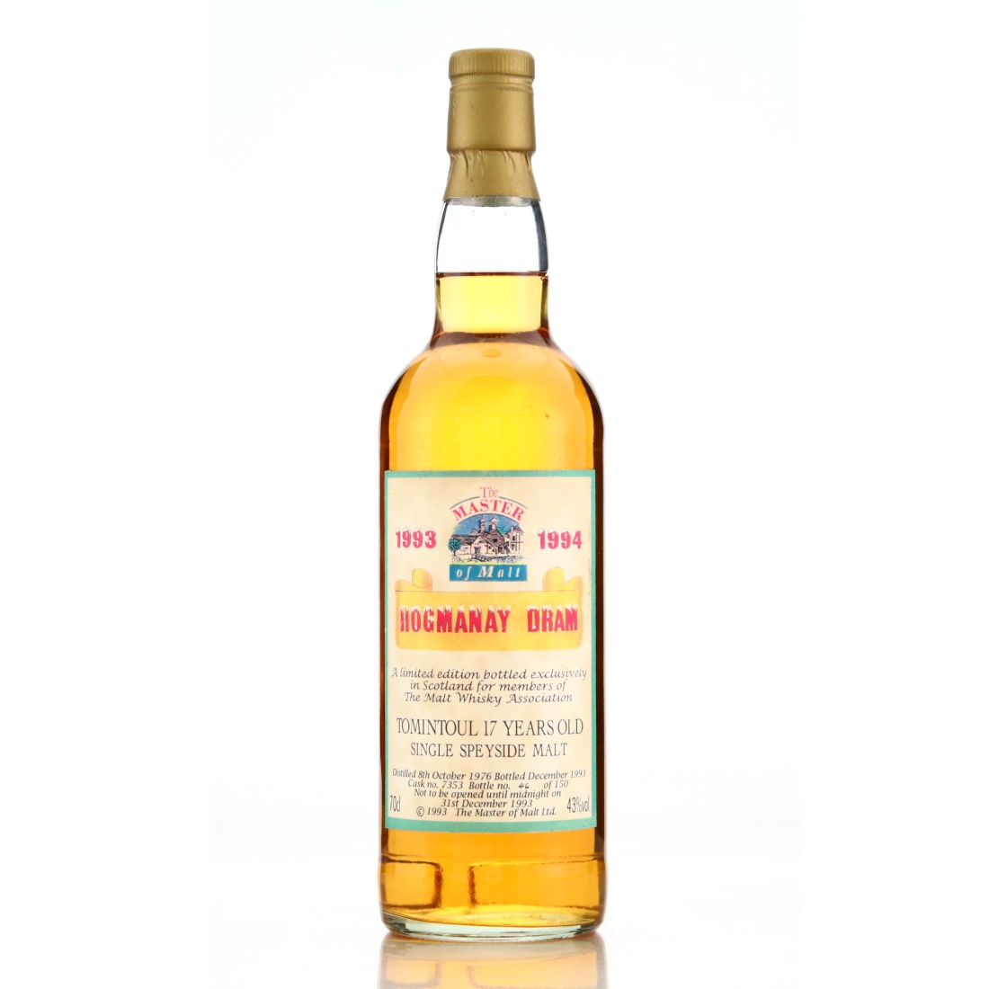 Tomintoul 1976 Master of Malt 17 Year Old Hogmanay Dram