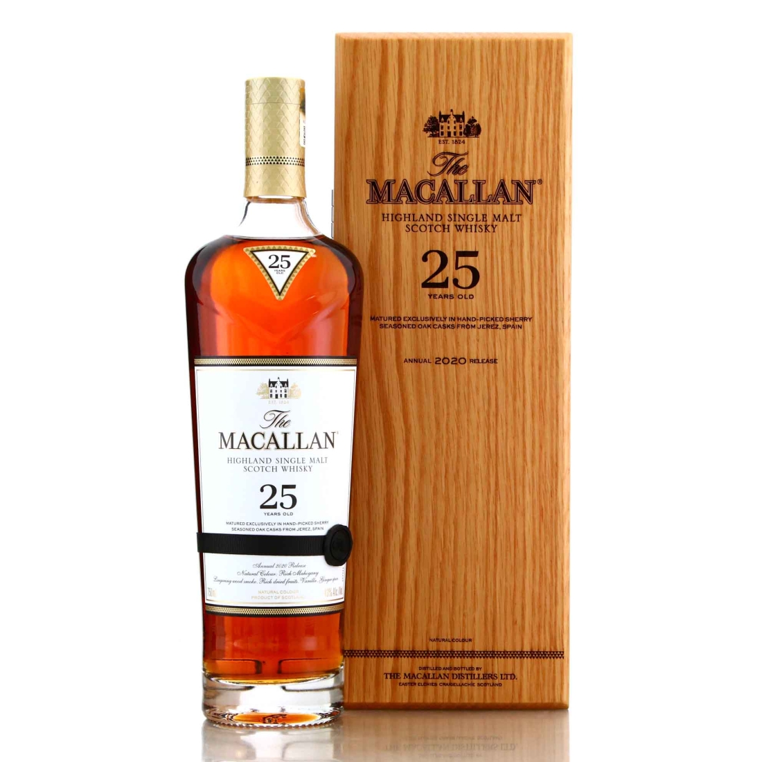 Macallan 25 Year Old Sherry Oak 2020 Release 75cl / US Import