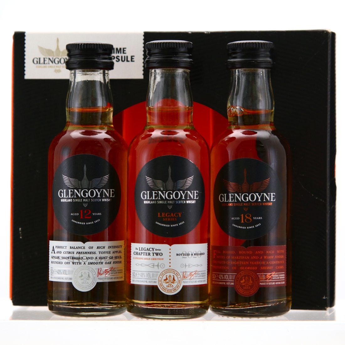 Glengoyne Time Capsule Miniatures x 3