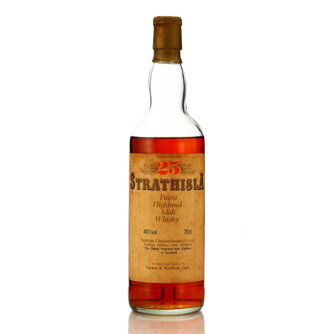 Strathisla 25 Year Old Gordon and MacPhail / Collection Only